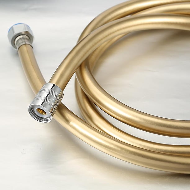 Manguera de ducha de mano de calidad de Pvc dorado de 150cm con rosca estándar para ducha de bañera 1 pieza Banban
