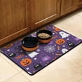 thumbnail image 3 of Happy Halloween Pumpkin Dog Mat for Food and Water Absorbent Water Non-Skid 17x30 Inch Cat Food Mat Ghost Boo Spooky Cat Feeding Mat Dog Water Bowl Mat for Messy Drinker, 3 of 7