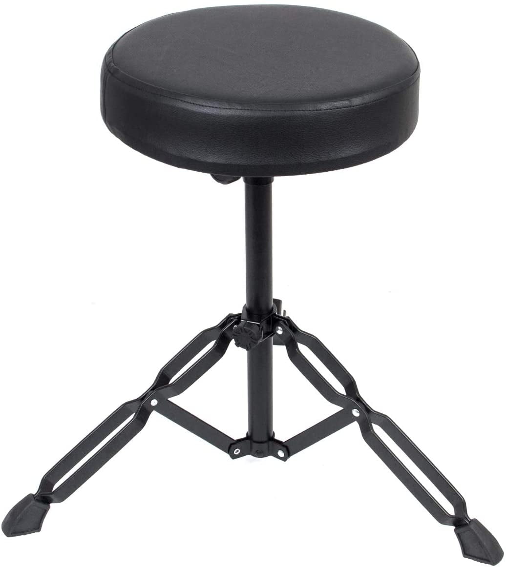 Kmise Drum Throne Stool Deluxe Thick Padded Foldable Seat for Drum