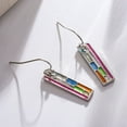 thumbnail image 4 of Huepoe Bohemian Vintage Dangle Earrings, Colorful Oblong Ethnic Hook Earrings for Women, Lightweight Alloy Retro Jewelry, 4 of 7