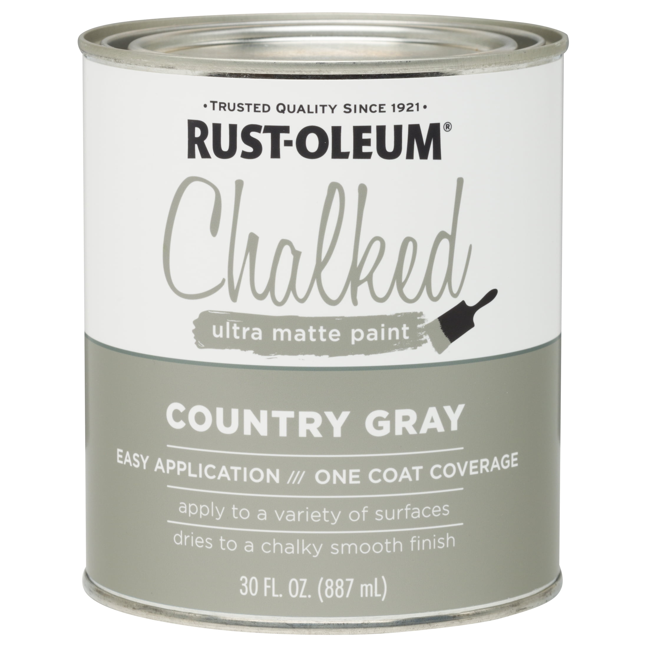 2 Pack, Country Gray, Rust-Oleum Chalked Ultra Matte Interior Paint, 30 oz