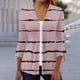 thumbnail image 1 of Cárdigan de moda para mujer, camiseta de manga 3/4, cárdigan abierto al frente, ropa de abrigo, blusa estampada, abrigo, tops, abrigo para mujer, 1 of 5