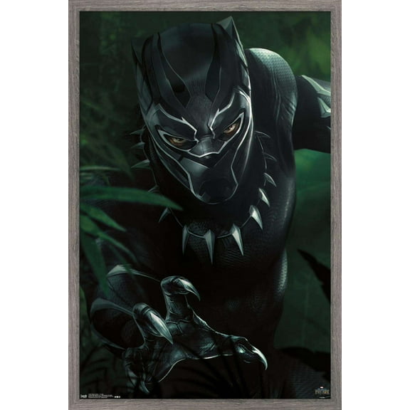 Marvel Cinematic Universe - Black Panther - T'Challa Wall Poster, 22.375" x 34", Framed
