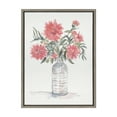 thumbnail image 3 of DesignOvation Sylvie Graceful Floral in Peach Framed Canvas Wall Art by Patricia Shaw, 18x24 Gray, Farmhouse Chic Flower Home Décor, 3 of 7