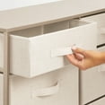 thumbnail image 6 of mDesign Tall Storage Dresser Furniture with 8 Slim Fabric Drawers, Cream/Gold, 6 of 7