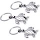 thumbnail image 1 of Llavero de tortuga de metal plateado, 3 piezas, llavero de animales marinos, dijes para bolso, llavero de tortuga de aleación, decoración para Navidad, mochila, teléfono, bolso, decoración d, 1 of 5