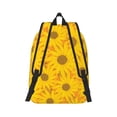 thumbnail image 2 of Honeii Sun Flowers Print Canvas College Laptop Backpack, Durable Rucksack Travel Notebook Bag School Backpack Book Bag for Men Women-Medium, 2 of 7