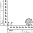 thumbnail image 3 of Gem Stone King 14k White Gold White Topaz and Pink Sapphire Earrings for Women (2.76Cttw, GemstoneNovember Birthstone, Oval 8X6MM, Round 2.5MM), 3 of 5