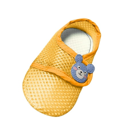 

Yinguo Girls Shoes Kids Socks Barefoot Non-Slip Baby The Boys Aqua Socks Floor Cartoon Baby Shoes Yellow S