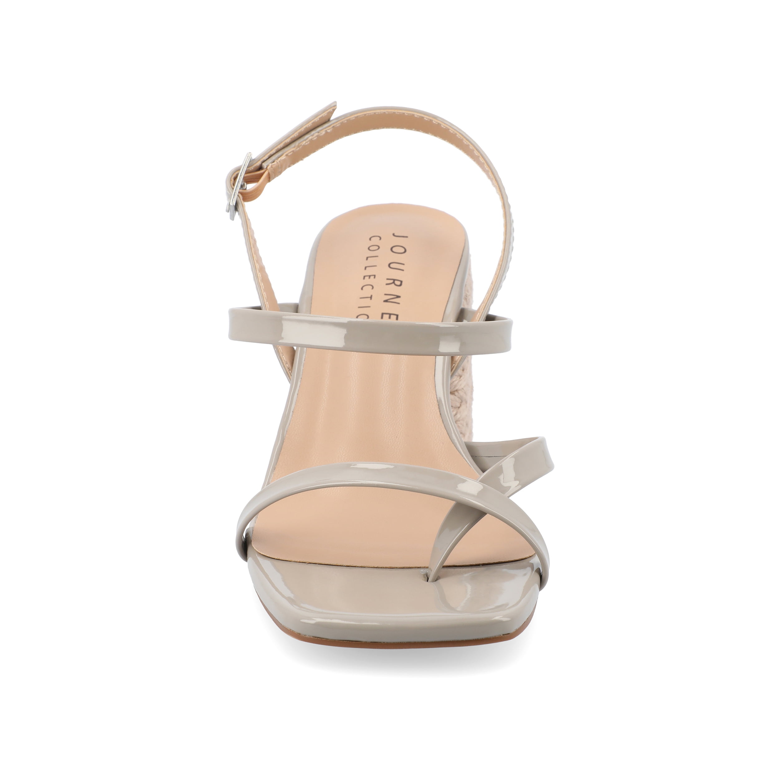 Journee Womens Olivina Jute Covered Block Heel Dress Sandals