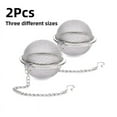 thumbnail image 1 of Janrevotw Stainless Steel Tea Balls - 2 Mesh Tea Brewer Set For Loose Tea And Spices, Small, 1 of 7