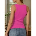 thumbnail image 2 of Crew Neck Tank Tops for Women Stretch Camisole Shirts, 2 of 5