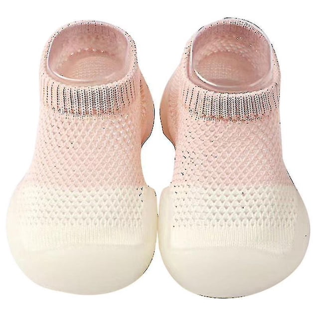 Baby Nonslip Sole Sock Shoes Breathable Indoor Outdoor Floor Socks Cotton Walking ShoeEU 17-18