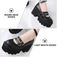 thumbnail image 4 of 1 par retro redondo punta gruesa zapatos de talón todo coincidencia estilo de cuero de estilo universitario, 4 of 6