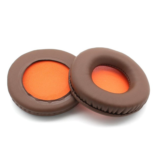 Coussinets d'Oreille pour Casque de Jeu Ronds Éponge Protectrice Accessoires de Remplacement pour HES2.0 Marron 1Ensemble