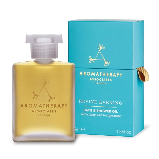 Aromatherapy Associates Revive Aceite de baño y ducha nocturno Aceite corporal natural para refrescar la mente, el cuerpo y el espíritu Aceite corporal hidratante elaborado con 3 aceites esenciales (1