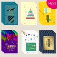 thumbnail image 1 of 24 piezas bonitas invitaciones en blanco, tarjetas de felicitación con sobres, tarjetas de regalo de agradecimiento de flores, tarjeta de cumpleaños de animales para niños, Año Nuevo, 1 of 4