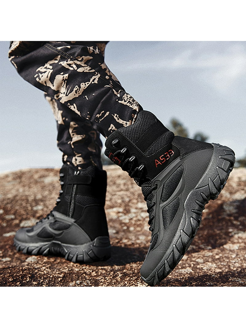 Lacyhop Mens Camping Lightweight Hiking Shoes Comfortable High Top