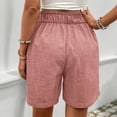 thumbnail image 4 of RYRJJ Womens Shorts Dressy Wide Leg Summer Shorts High Waisted Pleated Business Casual Work Trouser Shorts with Pockets(Pink,XL), 4 of 7