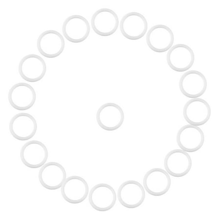 WALFRONT 20pcs Silicone Safe O-Rings Dummy Pacifier Chain Clips Adapter Holder for Baby ,Silicone O-rings Baby Pacifier Clips, O-rings Baby Pacifier Clips