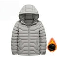 thumbnail image 2 of XIMIN Kids Boys Quilted Lined Hooded Puffer Jacket Quilted Winter Windproof Long Sleeve Padded Down Coat Water-Resistant Full Zip Bubble Jackets Warm Outerwear, 2 of 8