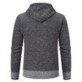 thumbnail image 5 of DHFJKG Mens Zip Up Hoodies Knitwear With Fuzzy Lining Casual Loose Fit Long Sleeve Hooded Drawstring Sweater Cardigan With Pockets Comfort Outerwear, 5 of 9