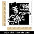 thumbnail image 2 of I Found this Humerus Humorous Skeleton Halloween Self-Inking Rubber Stamp Ink Stamper - Blue Ink - Large 1-1/2 Inch, 2 of 7