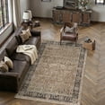 thumbnail image 4 of BERTHMEER 8'x10' Area Rugs for Living Room Large Vintage Brown and Green Carpets for Bedroom Office Machine Washable Farmhouse Dining Room Oriental Rugs Non Slip Traditional Distressed Rugs, 4 of 8