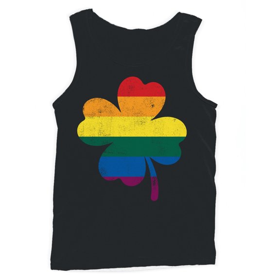 Rainbow Shamrock LGBTQ Pride and St. Patricks Day Blend Men's Tank Top