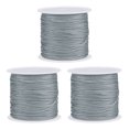 thumbnail image 1 of Nylon Cuerda Bricolaje Fabricación Satén Cuerda Artesanía Alambre con Plástico Carrete 147 Pies, Gris, 3uds Unique Bargains cuerdas elásticas artesanales, 1 of 4