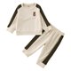 thumbnail image 1 of Gibobby Conjunto de Sudadera y Pantalón Conjunto de ropa deportiva informal de dos piezas para niños pequeños, de manga larga, con retazos de de animados(Blanco,6-9 Months ), 1 of 5