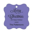 thumbnail image 1 of Darling Souvenir Merry Christmas & Happy Holidays Gift Tags Personalized Family Hang Tags-Lavender-100 Tags, 1 of 1
