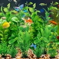 thumbnail image 7 of Fish Tank Accessories Green Plants, 11pcs Green Fish Tank Decorations, Aquarium Decor Plastic Plants, 7 of 7