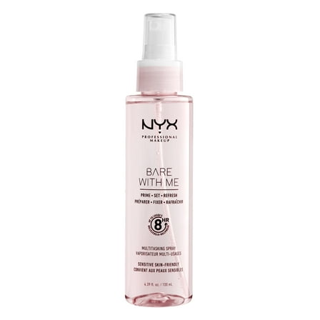NYX Professional Makeup Bare with Me Multitasking Setting Spray, Makeup Primer, Aloe and Cucumber Extracts Infused