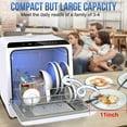 Moosoo Countertop Dishwasher, Mini Portable Dishwasher, Dishwasher with