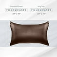 thumbnail image 2 of Elegant Comfort 6-PACK Cooling Viscose Satin Pillowcase Set with Hidden Zipper closure, Silky Smooth for Hair and Skin Care Standard/Queen,Chocolate Brown, 2 of 7