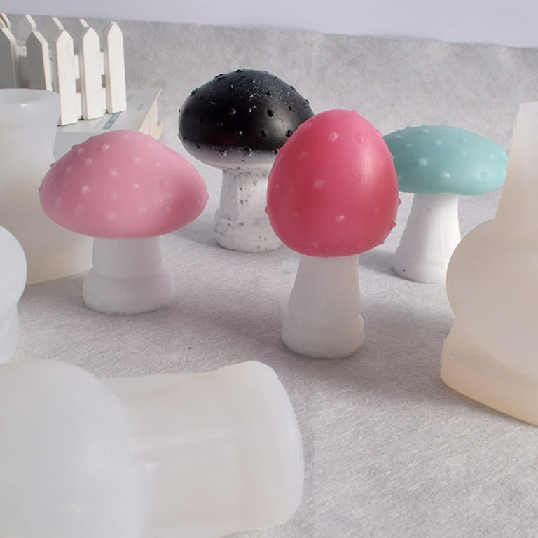 Candle Mold, 3D Mushroom Candle Silicone Mold, DIY Mold (79X80mm) 