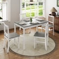 thumbnail image 5 of Joywind 5-Piece Solid Wood Dining Set – Rectangular Dining Table with 4 Chairs, Modern Grey Design for Kitchen, Dining Room & Restaurant, 5 of 9
