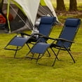 thumbnail image 2 of Caravan Sports Zero Gravity Outdoor Folding Lounge Chair, Blue (2 Pack), 2 of 9