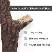 ATR ART to REAL 9 Pcs Fake Gas Fireplace Logs,Ceramic Wood Log Sets for Indoor or Outdoor Fire Pit