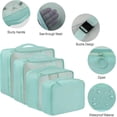 thumbnail image 6 of Packing Cubes for Travel, 8Pcs Travel Cubes Set Foldable Suitcase Organizer Lightweight Luggage Storage Bag, Light Blue, 6 of 7