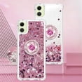 thumbnail image 7 of Glitter Clear Sparkly Bling Case for Samsung Galaxy A05, Flowing Liquid Quicksand Cover with Diamond Ring Holder Case for Samsung Galaxy A05  Rose Gold, 7 of 7