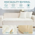 thumbnail image 3 of Eurhowing Fuzzy Sofa Cover for Dog, Non Slip & Pet-Friendly Slipcover Couch Cover Mat, Soft Washable Furniture Protector, 28"×83", Off-White, 3 of 9