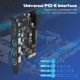 thumbnail image 3 of Tarjeta de expansión PCI-E x1 a USB, tarjeta PCI Express USB 3.0 de 5 Gbps, tarjeta PCIE para placa base de PC de escritorio, Linux, 3 of 7