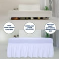 thumbnail image 5 of Easy-Going Wrap Around Ruffled Bed Skirt 18 Inch for Twin, Full Size Beds, White, 5 of 7