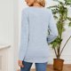 thumbnail image 5 of Camisas para mujer,Blusa de mujer, camisa de manga larga con cuello redondo y botones, top informal de color liso, tela de rayón sintético, ideal para uso diario y en casa, sopatenor, 5 of 8