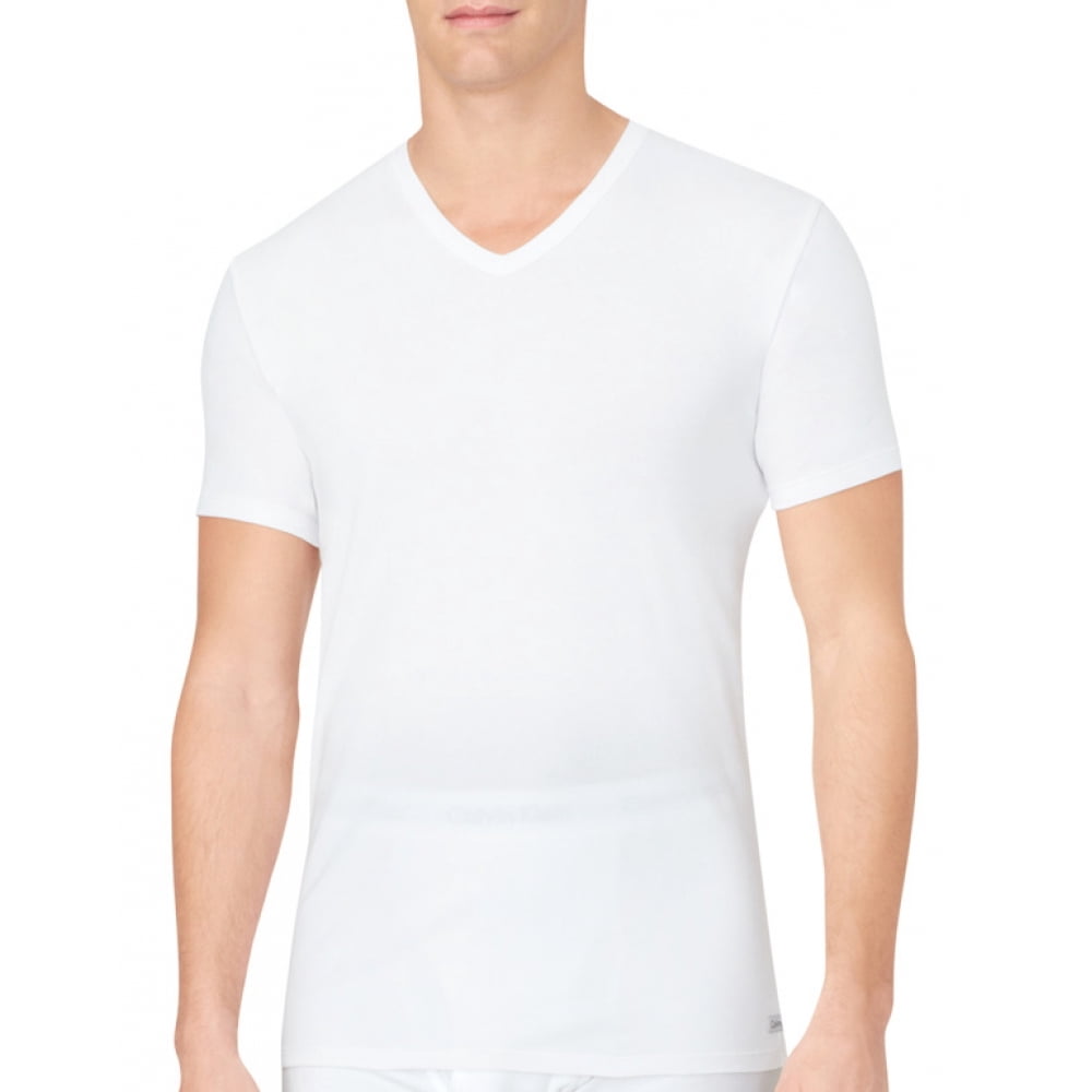Calvin Klein - Calvin Klein Cotton Stretch Classic Fit V-Neck T-Shirt ...