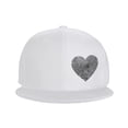 thumbnail image 2 of ZICANCN Fingerprint Love Baseball Caps, Trucker Hats for Men And Women, Adjustable Breathable Flat Caps, White, 2 of 8