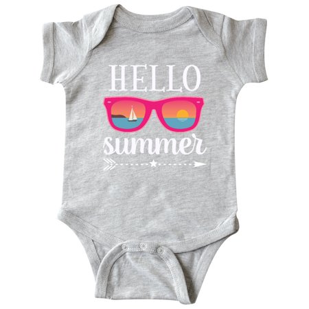 

Inktastic Hello Summer Vacation Sunglasses Gift Baby Girl Bodysuit