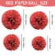 thumbnail image 3 of Toystoory Juego de decoraciones de flores de papel, pañuelos colgantes, pompones de papel, bolas de flores, papel para cumpleaños, 1 Uds. Kits de decoración para fiestas Rojo 10 pulgadas, 3 of 6